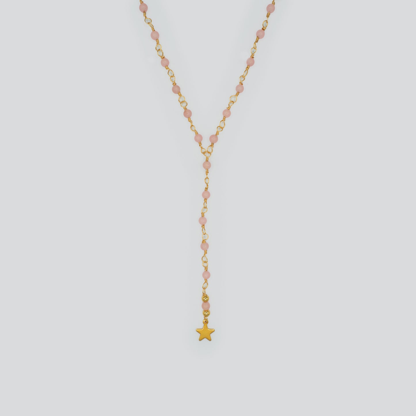 Collar Valerita Cuarzo Rosa