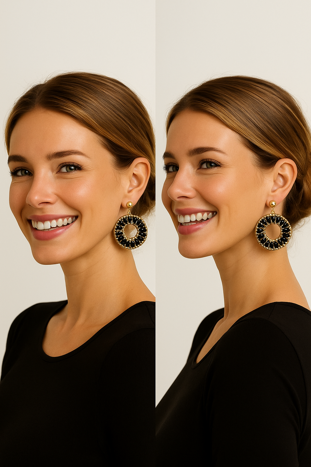 Pendientes Helios Black Lux Edt