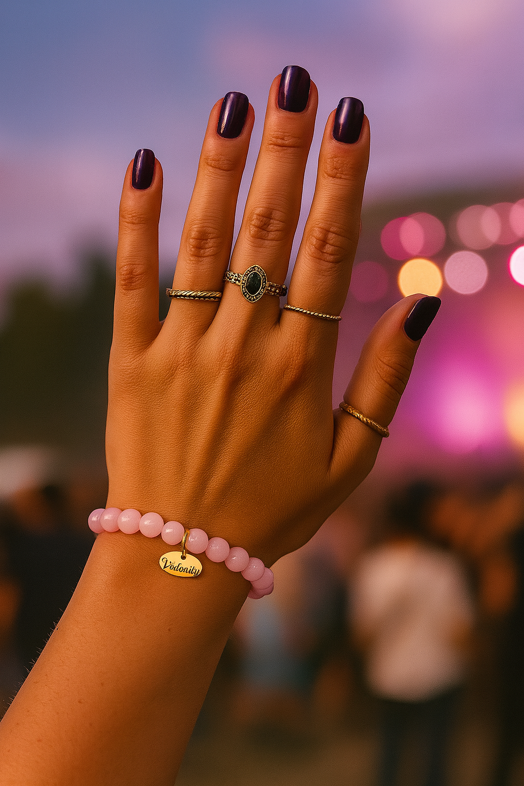 Pulsera de Cuarzo Rosa